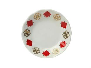 Porland Yonca Kırmızı Porselen Çay Tabağı 11 Cm 