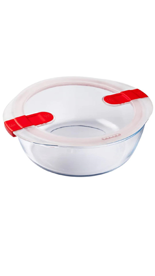 Pyrex 208PH00/7146 Yuvarlak Mikrodalga Saklama Kabı 2.3 Litre 