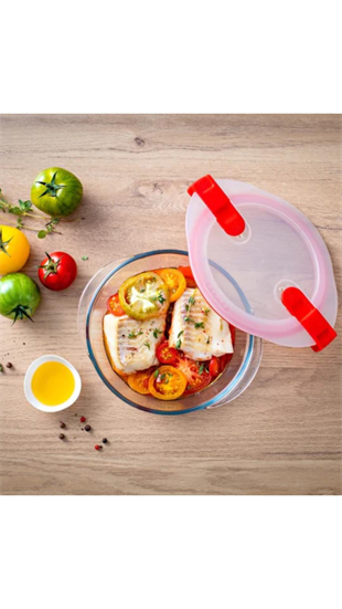 Pyrex 208PH00/7146 Yuvarlak Mikrodalga Saklama Kabı 2.3 Litre 