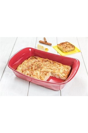 Pyrex Kırmızı Fırın Kabı 26 Cm 