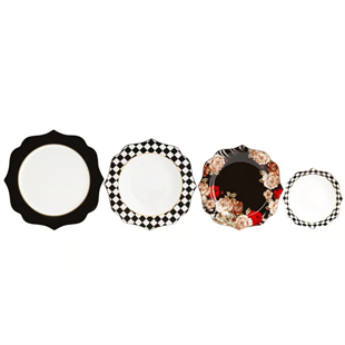 Roy King Rosey Bone China 24 Parça Porselen Yemek Takımı 