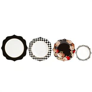 Roy King Rosey Bone China 24 Parça Porselen Yemek Takımı 