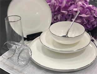 Roy King Silver Thin 55 Parça Bone China Porselen Yemek Takımı Dsn 049 