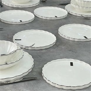 Roy King Twist Silver 24 Parça Porselen Yemek Takımı Hrn018 