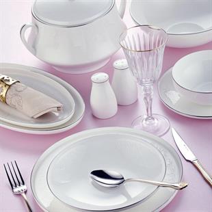 Royal London Bolivia Lona Silver 60 Parça Porselen Yemek Takımı RL01-138 