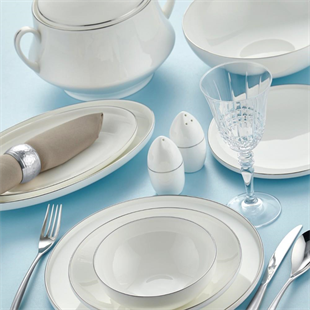 Royal London Bolivia Silver 60 Parça Porselen Yemek Takımı RL01-112 