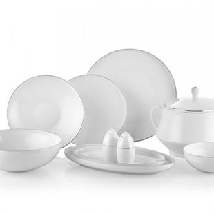 Royal London Bolivia Silver 60 Parça Porselen Yemek Takımı RL01-112 