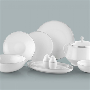 Royal London Bolivia Silver 60 Parça Porselen Yemek Takımı RL01-112 