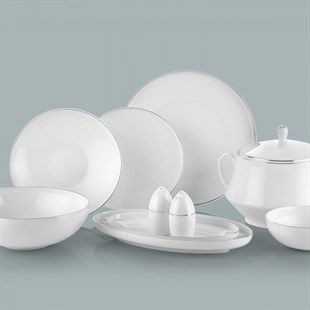 Royal London Bolivia Silver 60 Parça Porselen Yemek Takımı RL01-112 