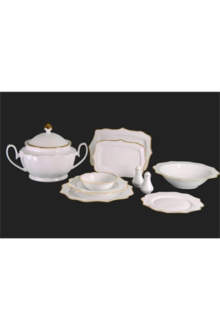 Royal London Diana Gold 60 Parça Porselen Yemek Takımı RL01-109 
