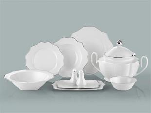 Royal London Diana Silver 60 Parça Porselen Yemek Takımı RL01-110 