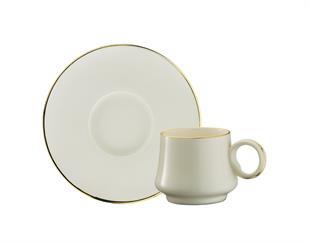 Sandro Moreno 12 Parça 6 Kişilik Kahve Fincanı Seti 1453 Yüzük Line Gold Ar210004 