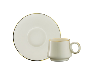 Sandro Moreno 12 Parça 6 Kişilik Kahve Fincanı Seti 1453 Yüzük Line Gold Ar210004 