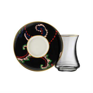 Sandro Moreno 1453 Desen Yağmuru Gold 12 Parça 6 Kişilik Çay Seti 110 Ml Ar211629 