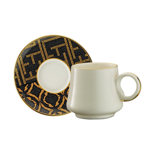 Sandro Moreno 1453 Kariye Double Yüzük Gold 12 Parça 6 Kişilik Kahve Fincan Takımı 120 Ml Ar211377 