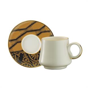 Sandro Moreno 1453 Kariye Double Yüzük Gold 12 Parça 6 Kişilik Kahve Fincan Takımı 120 Ml Ar211377 