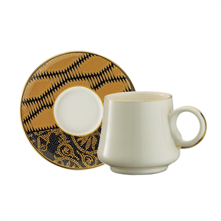 Sandro Moreno 1453 Kariye Double Yüzük Gold 12 Parça 6 Kişilik Kahve Fincan Takımı 120 Ml Ar211377 