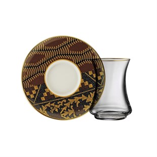 Sandro Moreno 1453 Kariye Gold 12 Parça 6 Kişilik Çay Seti 110 Ml Ar211445 