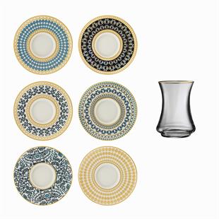 Sandro Moreno 1453 Şangay Gold 12 Parça 6 Kişilik Çay Seti 110 Ml Ar210363 