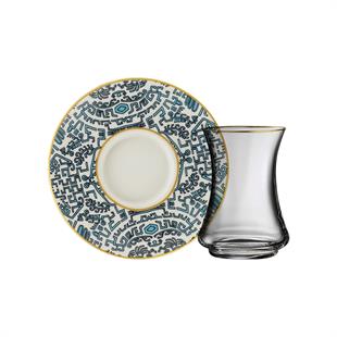 Sandro Moreno 1453 Şangay Gold 12 Parça 6 Kişilik Çay Seti 110 Ml Ar210363 