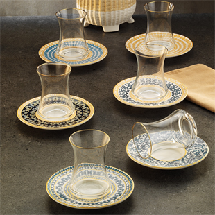 Sandro Moreno 1453 Şangay Gold 12 Parça 6 Kişilik Çay Seti 110 Ml Ar210363 