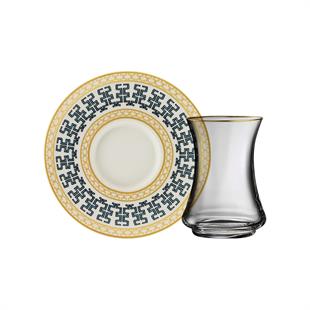 Sandro Moreno 1453 Şangay Gold 12 Parça 6 Kişilik Çay Seti 110 Ml Ar210363 