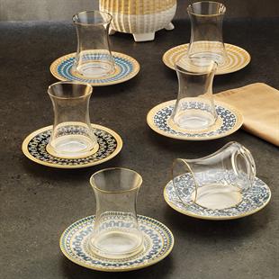 Sandro Moreno 1453 Şangay Gold 12 Parça 6 Kişilik Çay Seti 110 Ml Ar210363 