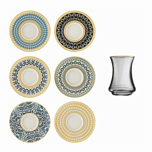 Sandro Moreno 1453 Şangay Gold 12 Parça 6 Kişilik Çay Seti 110 Ml Ar210363 