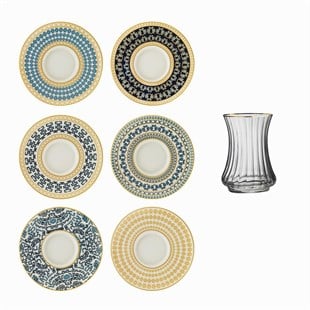 Sandro Moreno 1453 Şangay Optik 12 Parça 6 Kişilik Çay Seti 110 Ml Ar263754 