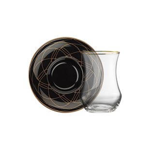 Sandro Moreno 1898 Davinci Siyah 12 Parça 6 Kişilik Çay Seti 150 Ml Ar212442 