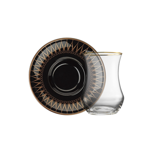 Sandro Moreno 1898 Davinci Siyah 12 Parça 6 Kişilik Çay Seti 150 Ml Ar212442 