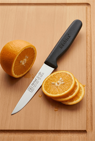 Sebze Meyve Bıçağı Siyah Paslanmaz Çelik Pratik Keskin Sürmene Mutfak Bıçak Sürbisa 61004 