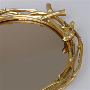 Selim Mavera Aynalı Tepsi Altın 113ALT11RS 