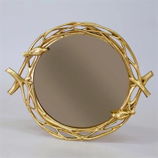 Selim Mavera Aynalı Tepsi Altın 113ALT11RS 