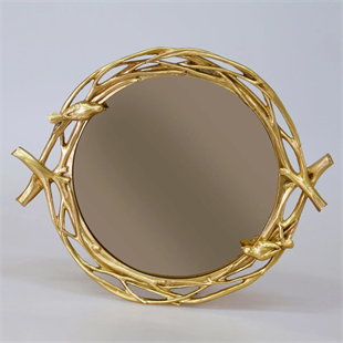 Selim Mavera Aynalı Tepsi Altın 113ALT11RS 