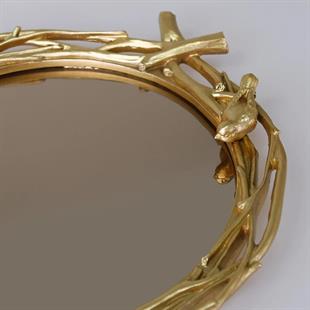 Selim Mavera Aynalı Tepsi Altın 113ALT11RS 