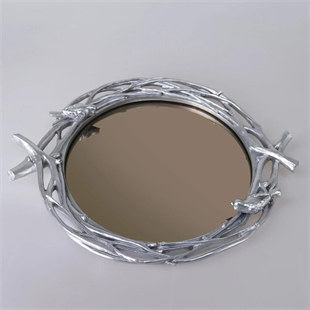 Selim Mavera Aynalı Tepsi Gümüş 113GMS11RS 