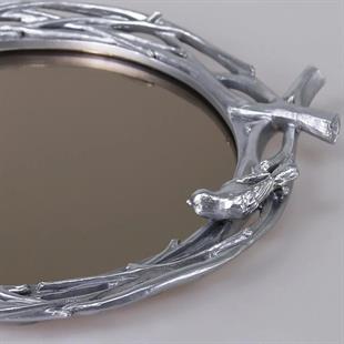 Selim Mavera Aynalı Tepsi Gümüş 113GMS11RS 