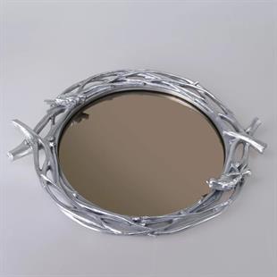 Selim Mavera Aynalı Tepsi Gümüş 113GMS11RS 