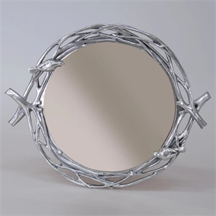 Selim Mavera Aynalı Tepsi Gümüş 113GMS11RS 