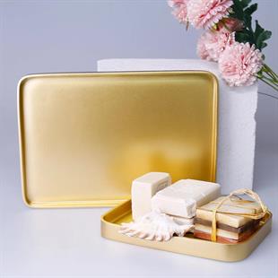 Selim Victoria Dikdörtgen Tepsi Büyük Altın 127ALT11RS 