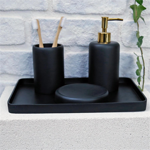 Selim Victoria Dikdörtgen Tepsi Büyük Siyah 127SYH11RS 