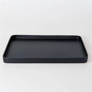 Selim Victoria Dikdörtgen Tepsi Büyük Siyah 127SYH11RS 