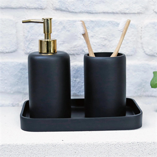 Selim Victoria Dikdörtgen Tepsi Küçük Siyah 128SYH11RS 