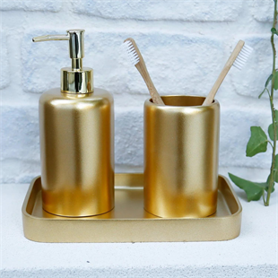 Selim Victoria Dikdörtgen Tepsi Küçük Altın 