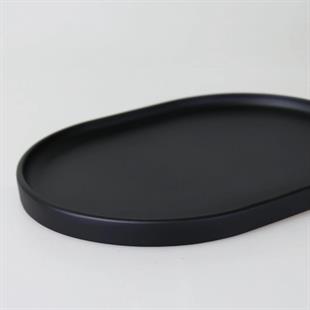 Selim Victoria Oval Tepsi Büyük Siyah 121SYH11RS 