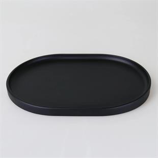 Selim Victoria Oval Tepsi Büyük Siyah 121SYH11RS 