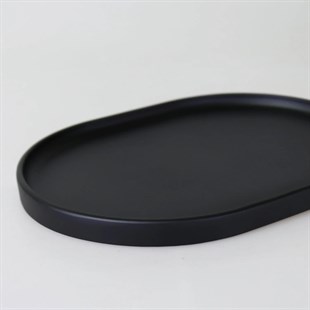 Selim Victoria Oval Tepsi Büyük Siyah 121SYH11RS 