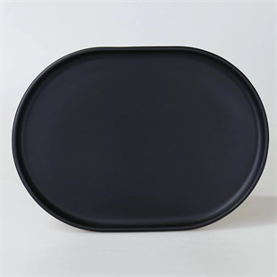 Selim Victoria Oval Tepsi Büyük Siyah 121SYH11RS 