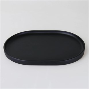 Selim Victoria Oval Tepsi Büyük Siyah 121SYH11RS 